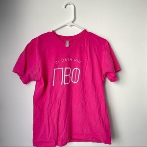 Pi Beta Phi Tshirt Letters Greek